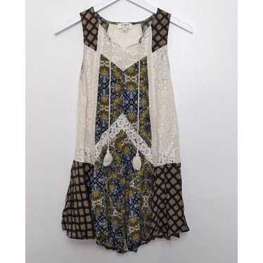 Umgee Boho Floral Lace Dress Size Small Tassels