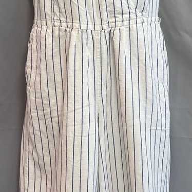 Old Navy Womens Sz Small White Striped Sleeveless… - image 1