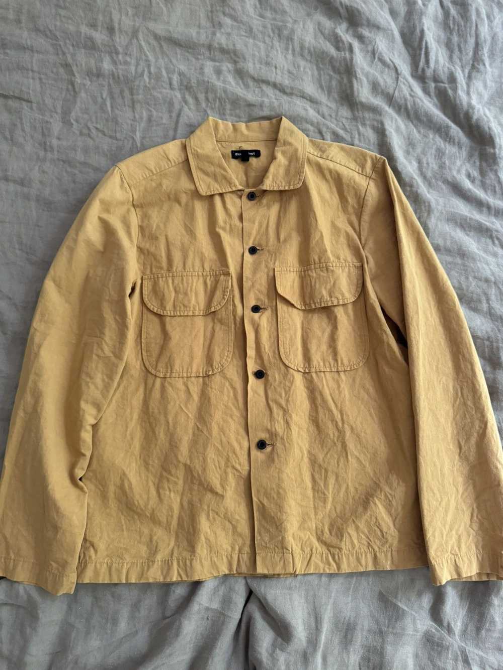 Evan Kinori Field shirt - ochre typewriter - image 1