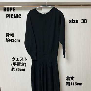 【Great condition】ROPE PICNIC black knit one-piece 