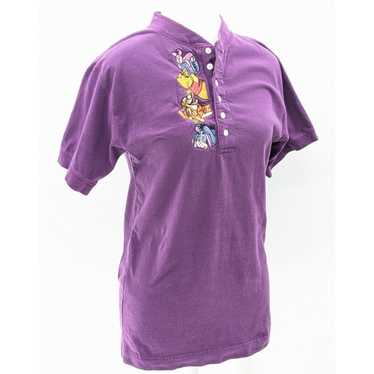 Vintage Disney Store Winnie the Pooh Purple Embro… - image 1