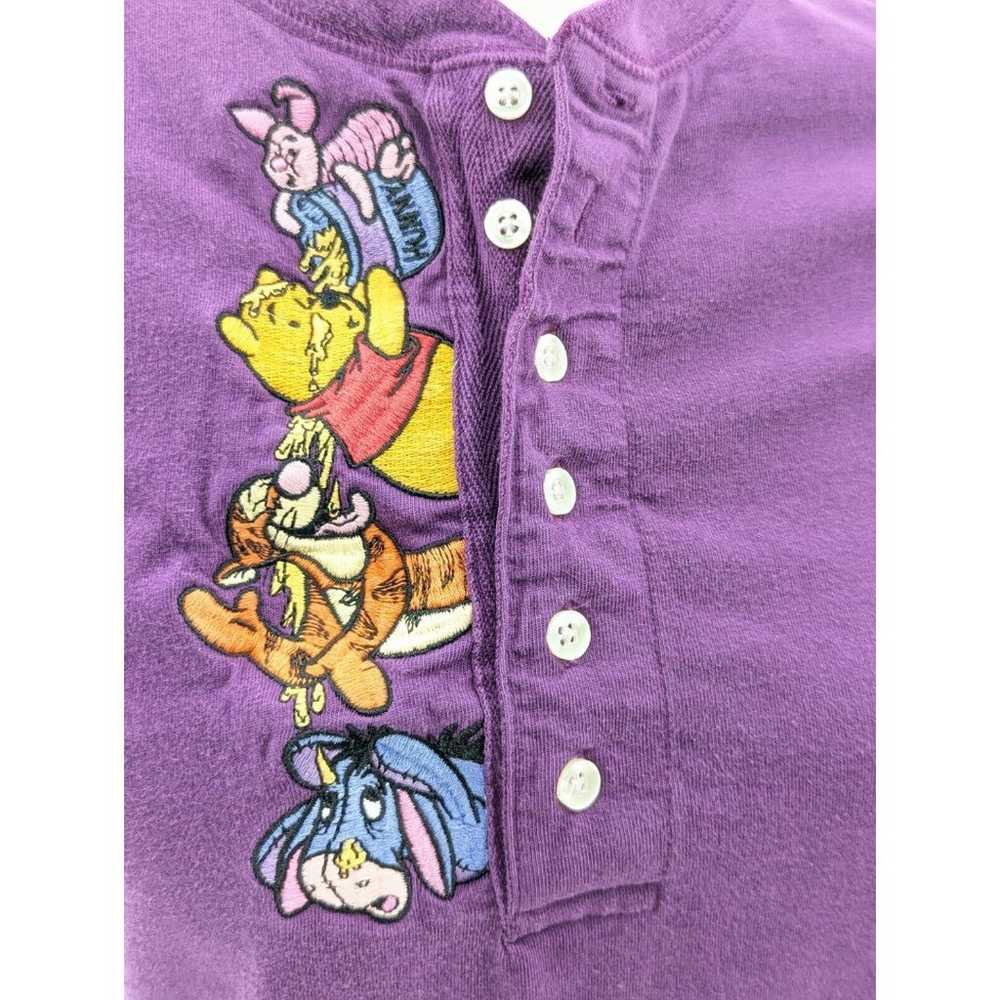 Vintage Disney Store Winnie the Pooh Purple Embro… - image 2