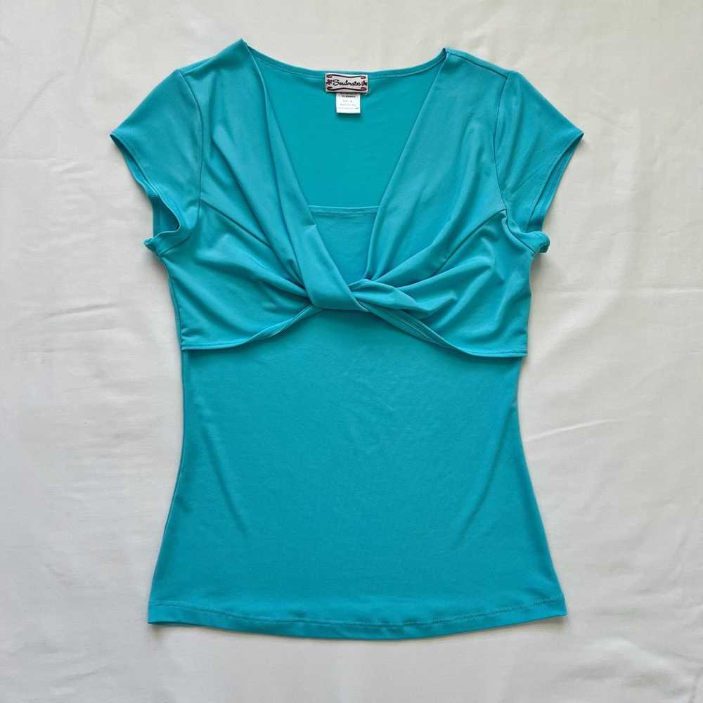 Vintage Y2K Twist Front Top - image 2