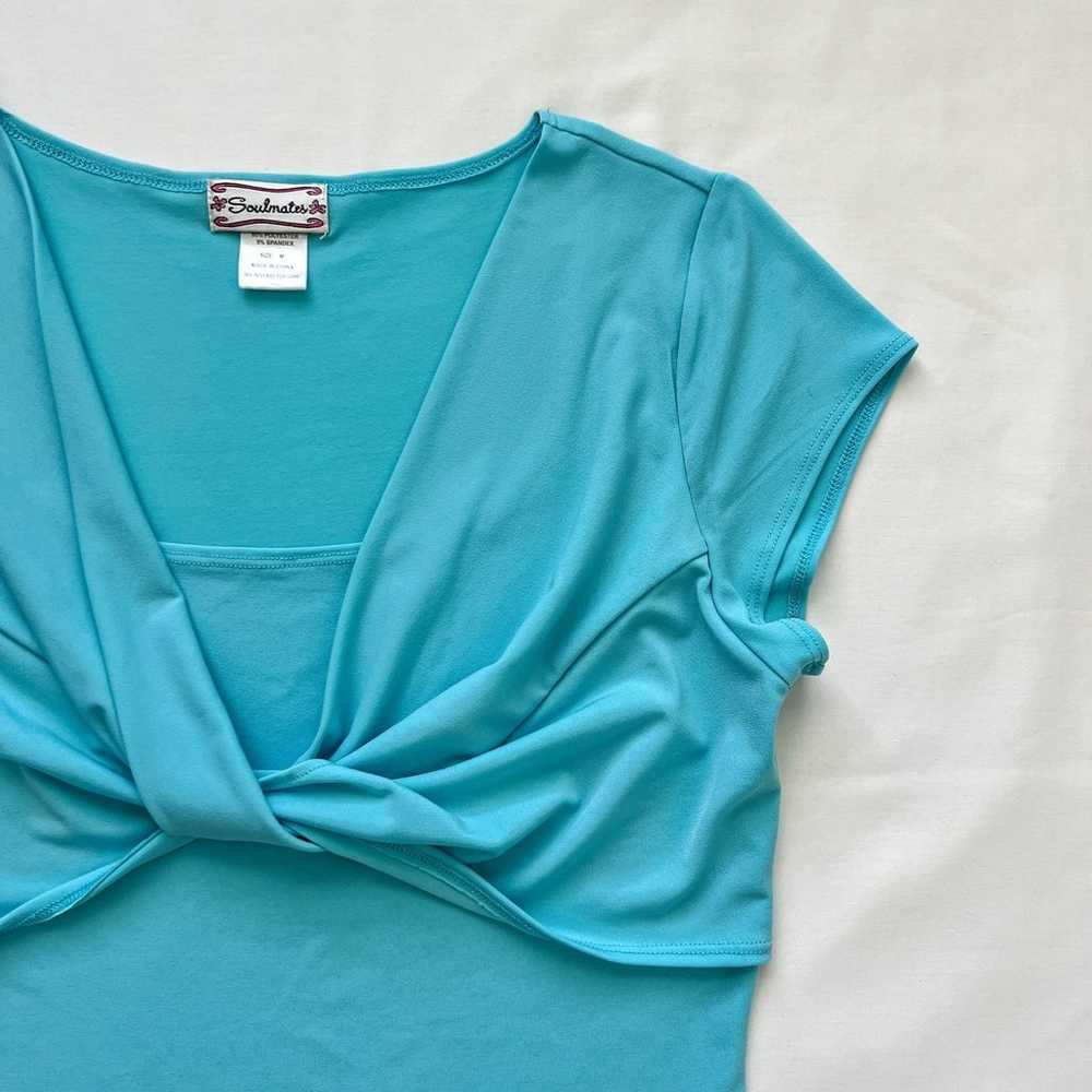 Vintage Y2K Twist Front Top - image 3