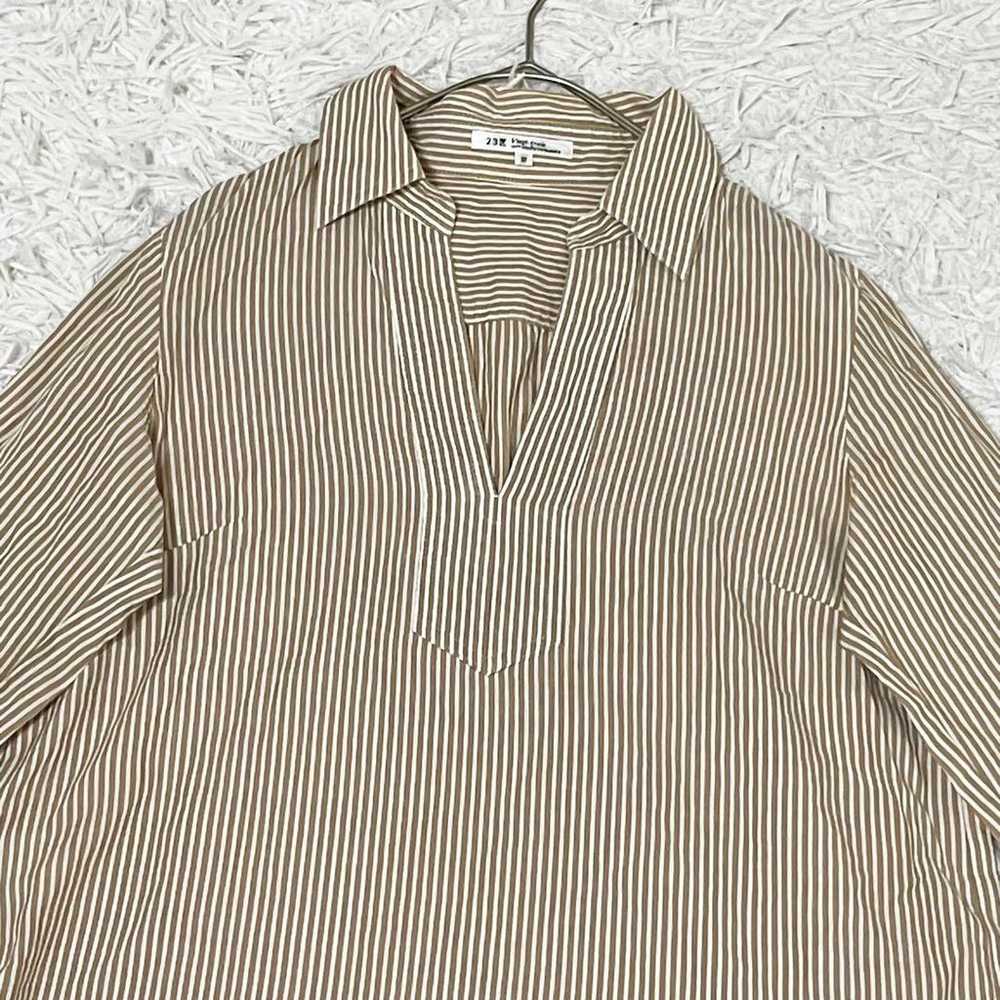 23 wards, long-sleeved shirt, blouse, striped, pu… - image 2