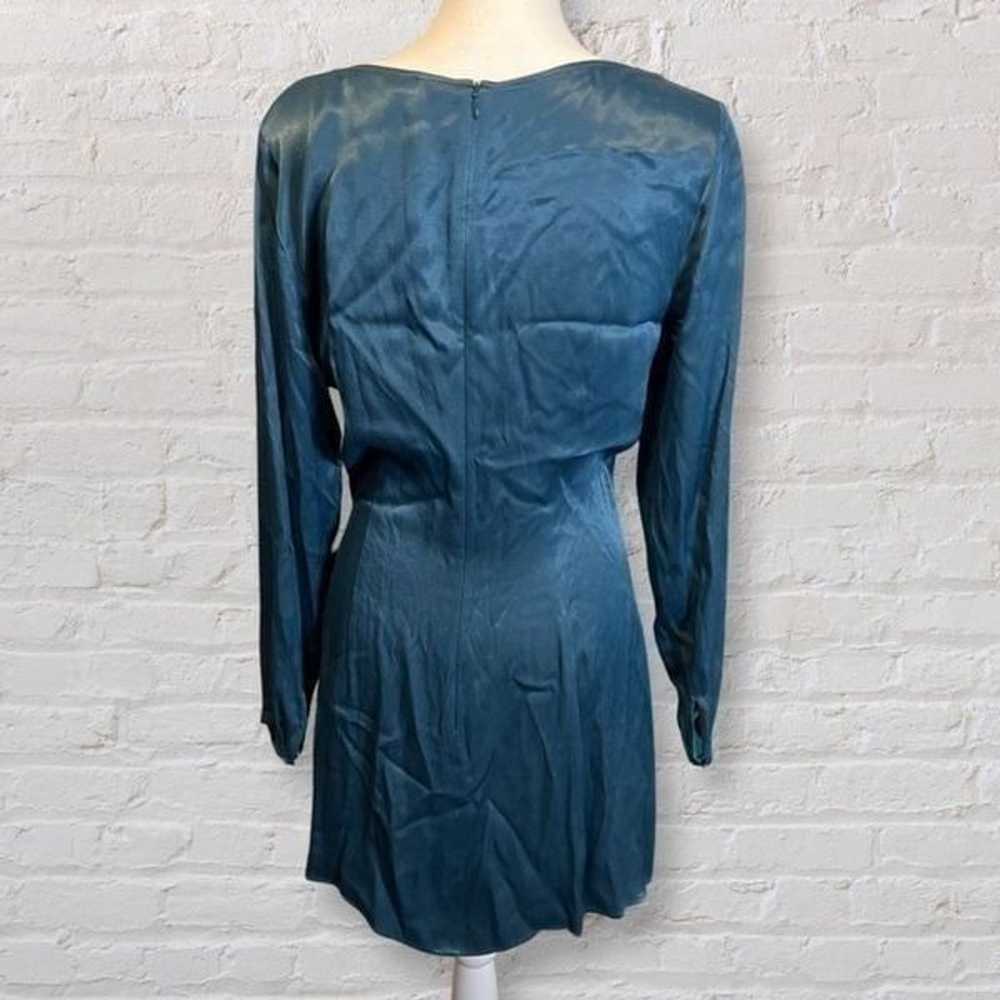 NWOT ZARA Duck Green 100% Viscose Satin Look Cut … - image 2