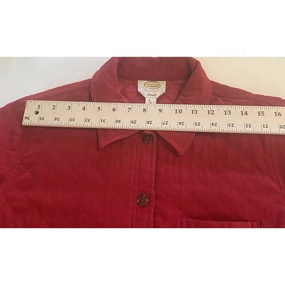 Talbots Red Quilted Lined Shirt Jacket Shacket Sz… - image 7