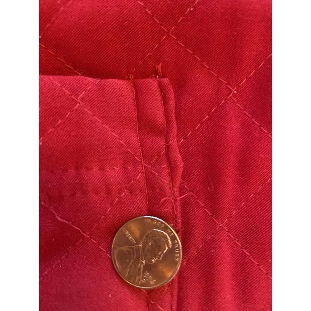 Talbots Red Quilted Lined Shirt Jacket Shacket Sz… - image 9