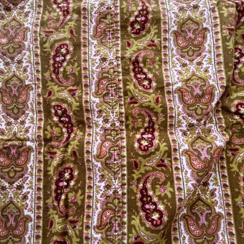 ❤️Vintage❤️Paisley Pattern Corduroy Long Sleeve S… - image 4