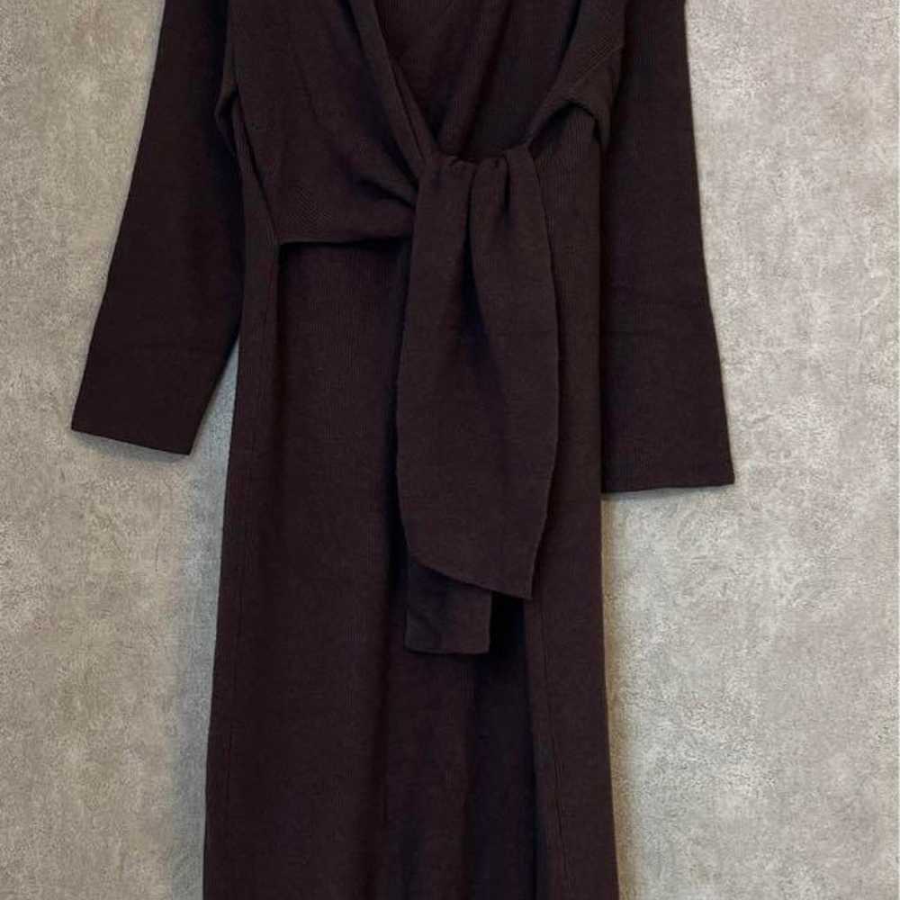 XL GU dark brown front ribbon knit one-piece - image 5