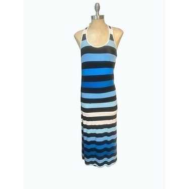 Tommy Bahama Blue Stripe Maxi Dress Small - image 1