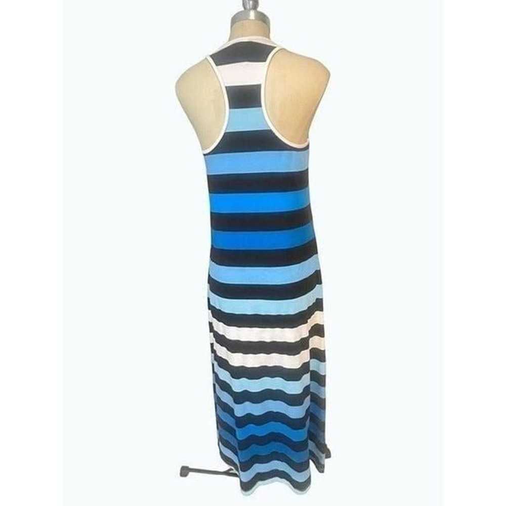 Tommy Bahama Blue Stripe Maxi Dress Small - image 3