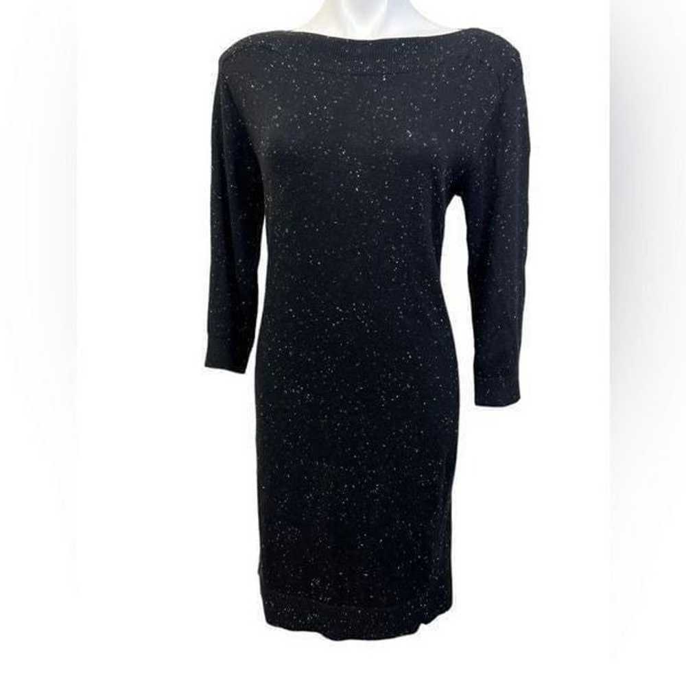 LOFT Lounge Outlet sweater dress S black heathere… - image 2