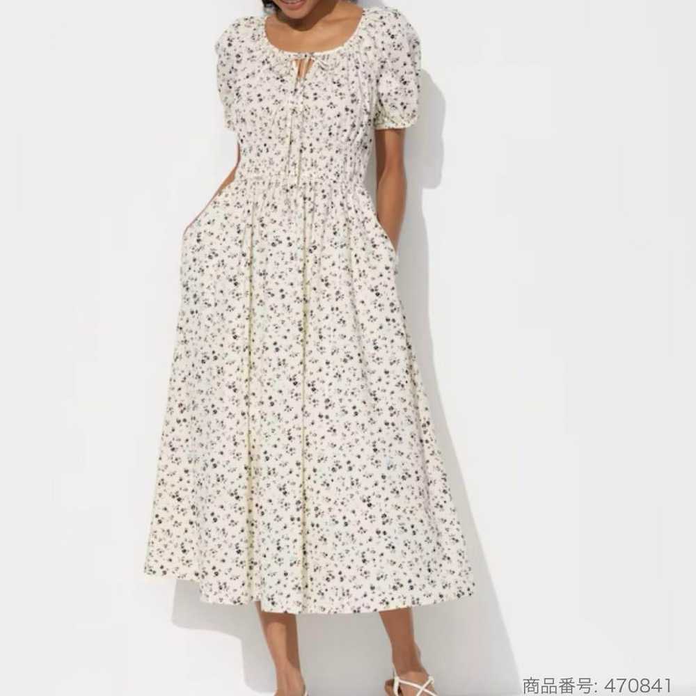 【UNIQLO】Volume Sleeve One-Piece Off-White Size M - image 3