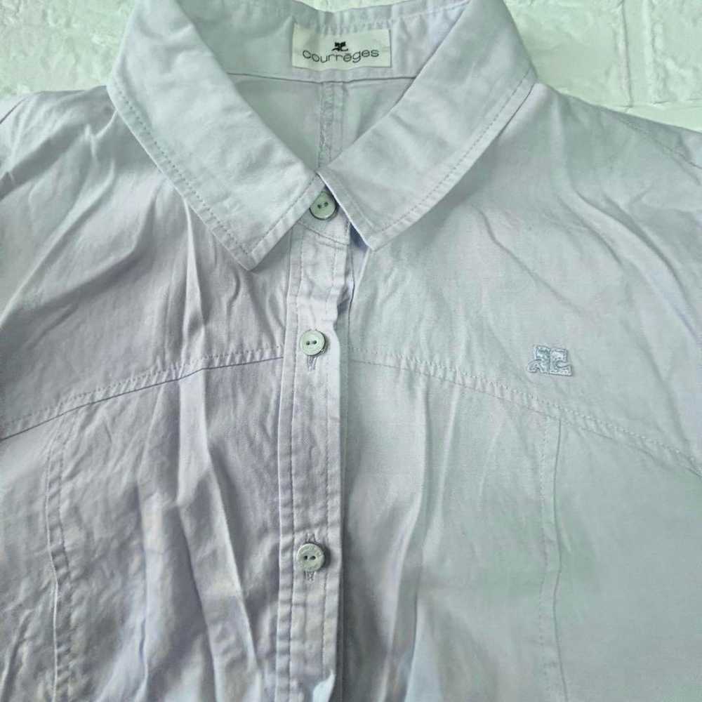 K: Craige One Point Logo Shirt Light Blue 9R. - image 4