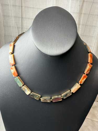 Vintage Abalone Shell-Rectangular Red Abalone Til… - image 1