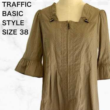 Traffic basic style one-piece dress size 38 brown