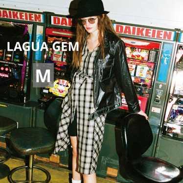 LAGUA GEM ¥8789 High Slit Check One-Piece Dress M