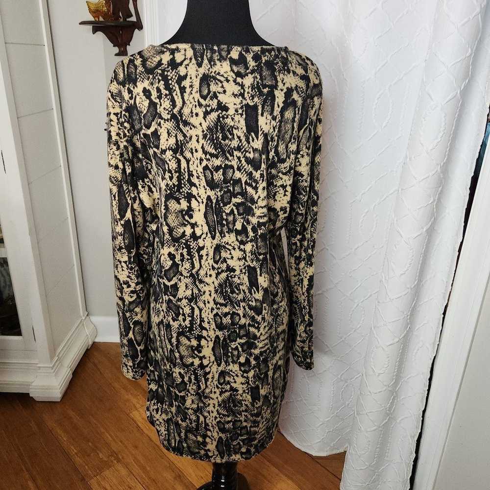 Michael Kors Cheetah Print Sweater Dress Size Med… - image 4