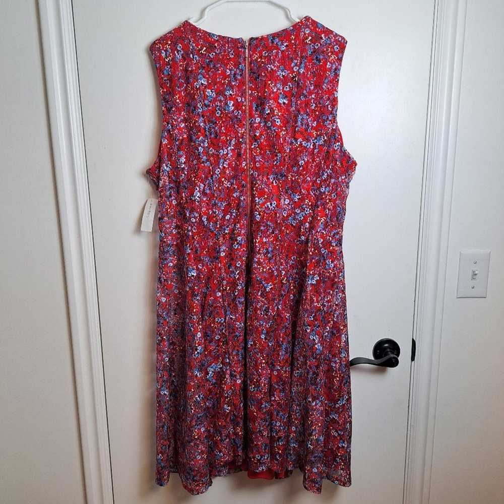 NEW Roz & Ali Dressbarn Red Mini Floral Romantic … - image 3