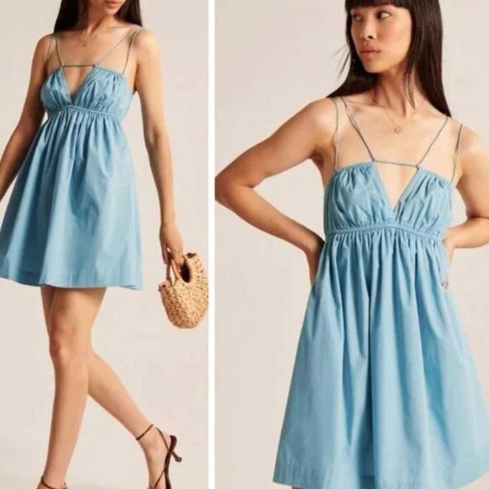 Abercrombie and Fitch Cotton Blue Strappy Babydol… - image 1