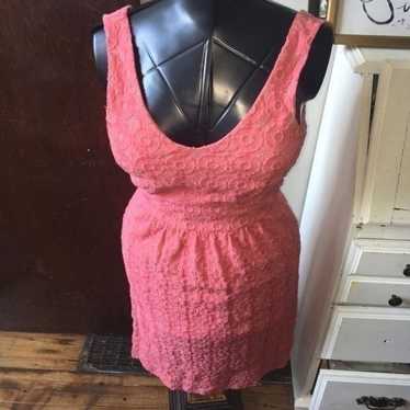 Banana Republic x Madmen pink lacy size 4 sleevel… - image 1