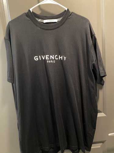 Givenchy Givenchy distressed logo tee black