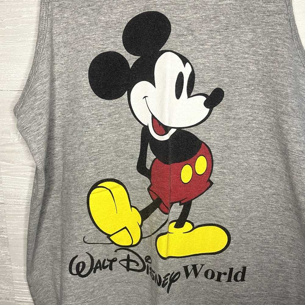 DISNEY World VINTAGE 90s Mickey Mouse Gray Cotton… - image 3