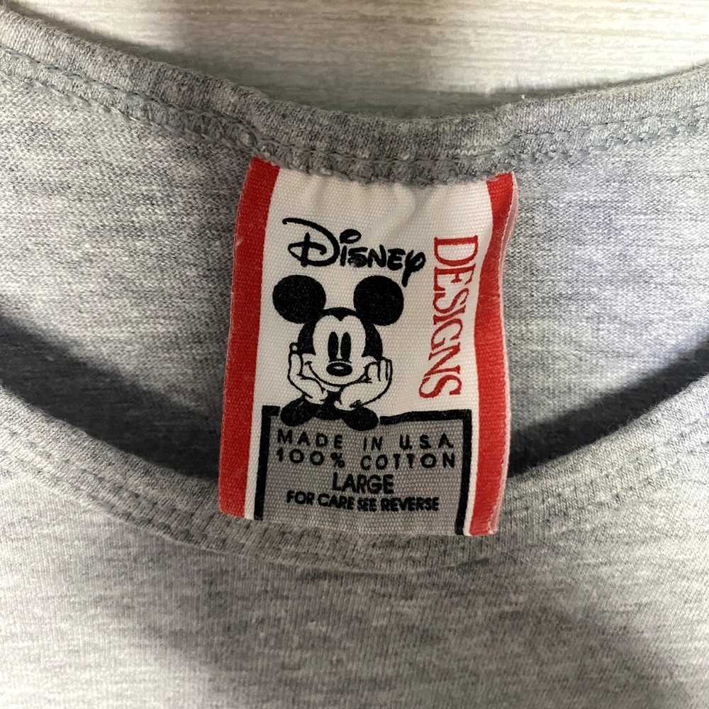 DISNEY World VINTAGE 90s Mickey Mouse Gray Cotton… - image 4