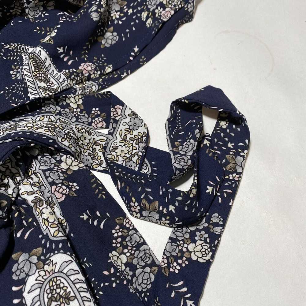 Lush Off the Shoulder Navy Floral Paisley Mini Dr… - image 6