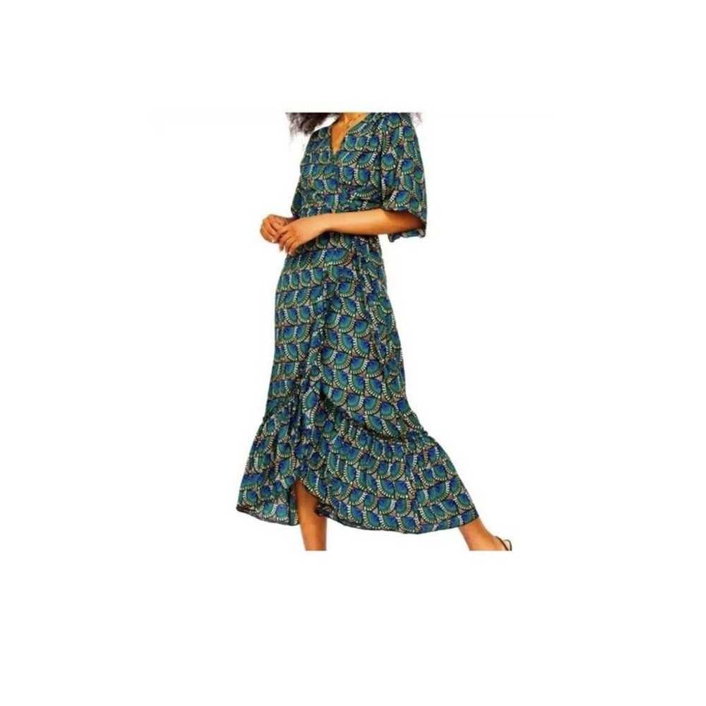 Silk & Salt Journey Maxi Wrap Dress Size L Africa… - image 1