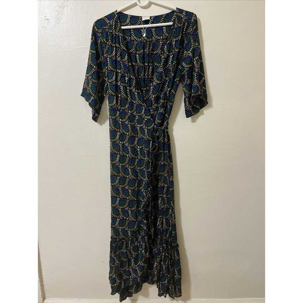 Silk & Salt Journey Maxi Wrap Dress Size L Africa… - image 3