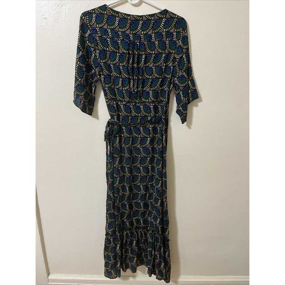 Silk & Salt Journey Maxi Wrap Dress Size L Africa… - image 4