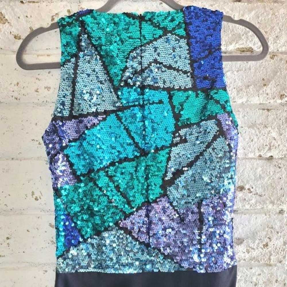 VTG Capriccio Sequin Body Suit Teal UNIQUE GYMNAS… - image 4