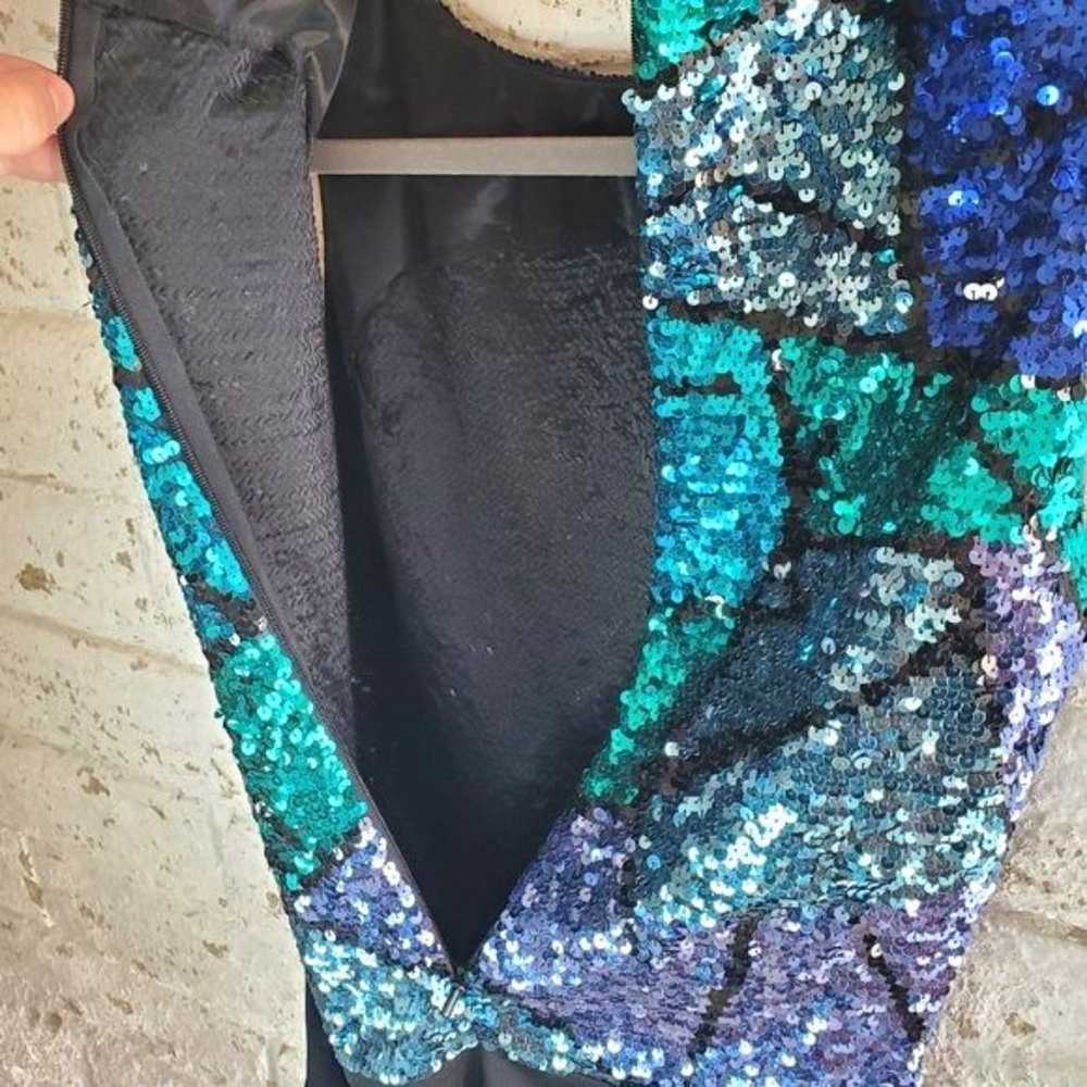 VTG Capriccio Sequin Body Suit Teal UNIQUE GYMNAS… - image 6