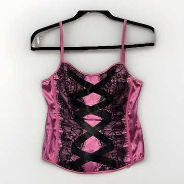 Victoria Secret Vintage Lace Bustier Magenta Black