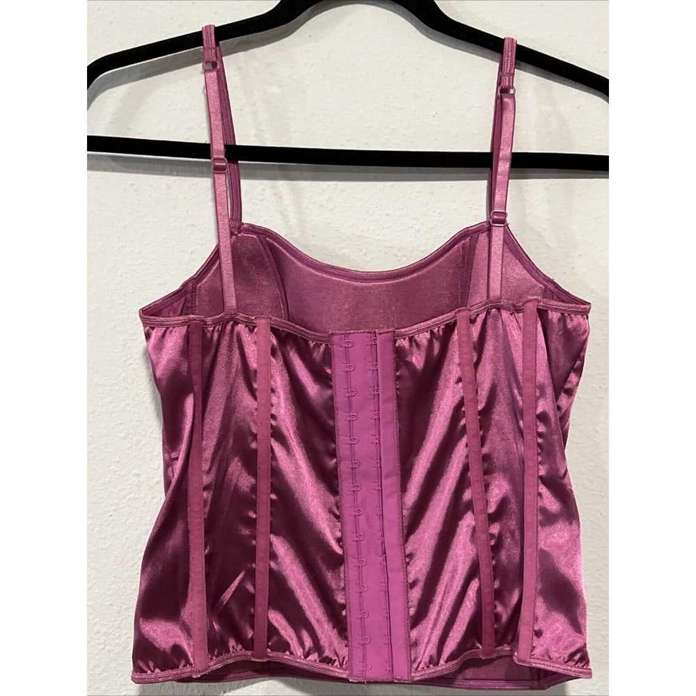 Victoria Secret Vintage Lace Bustier Magenta Blac… - image 3