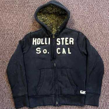 Designer Y2K Hollister Spellout Fur Lined Faded H… - image 1