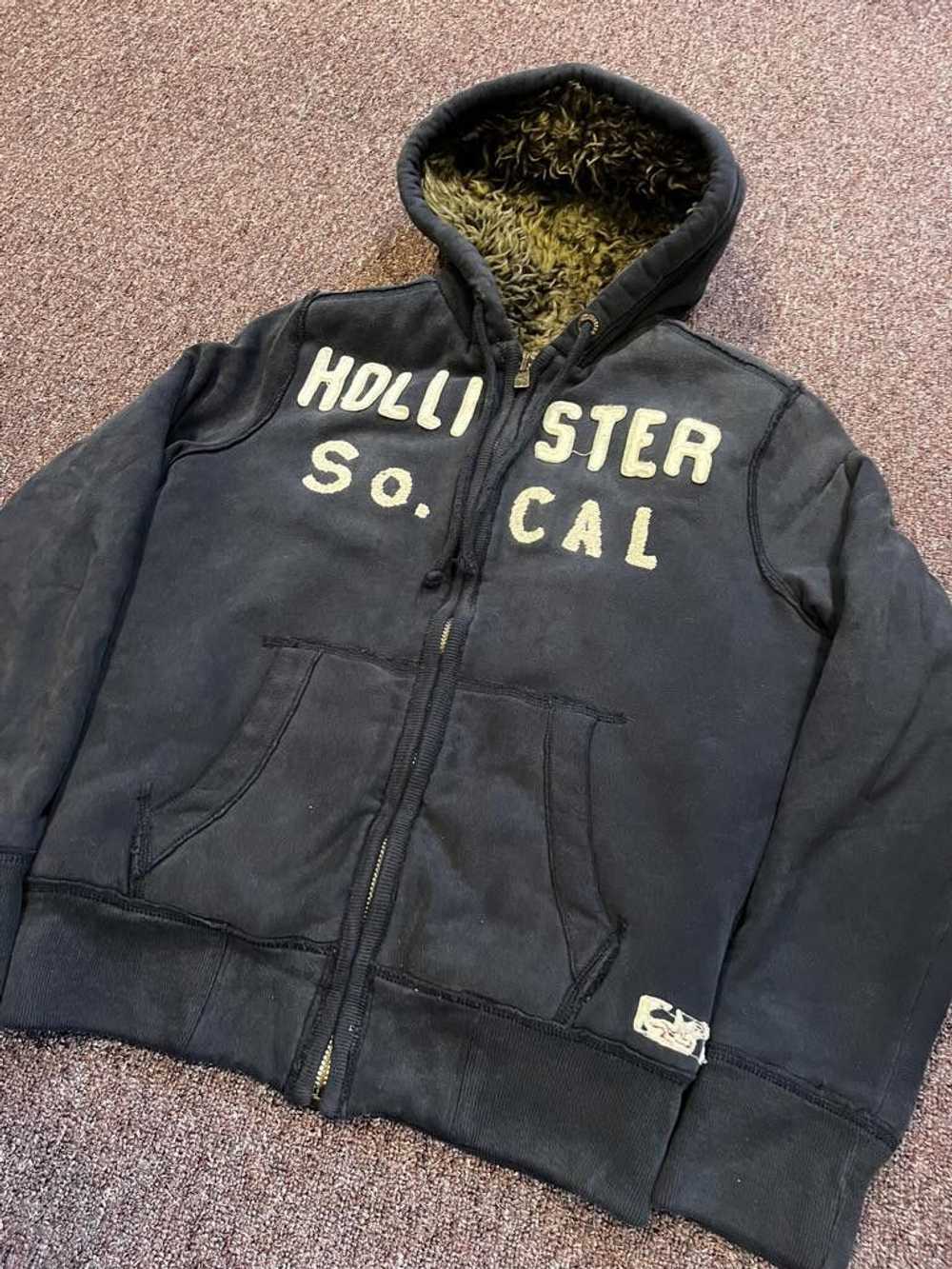 Designer Y2K Hollister Spellout Fur Lined Faded H… - image 2