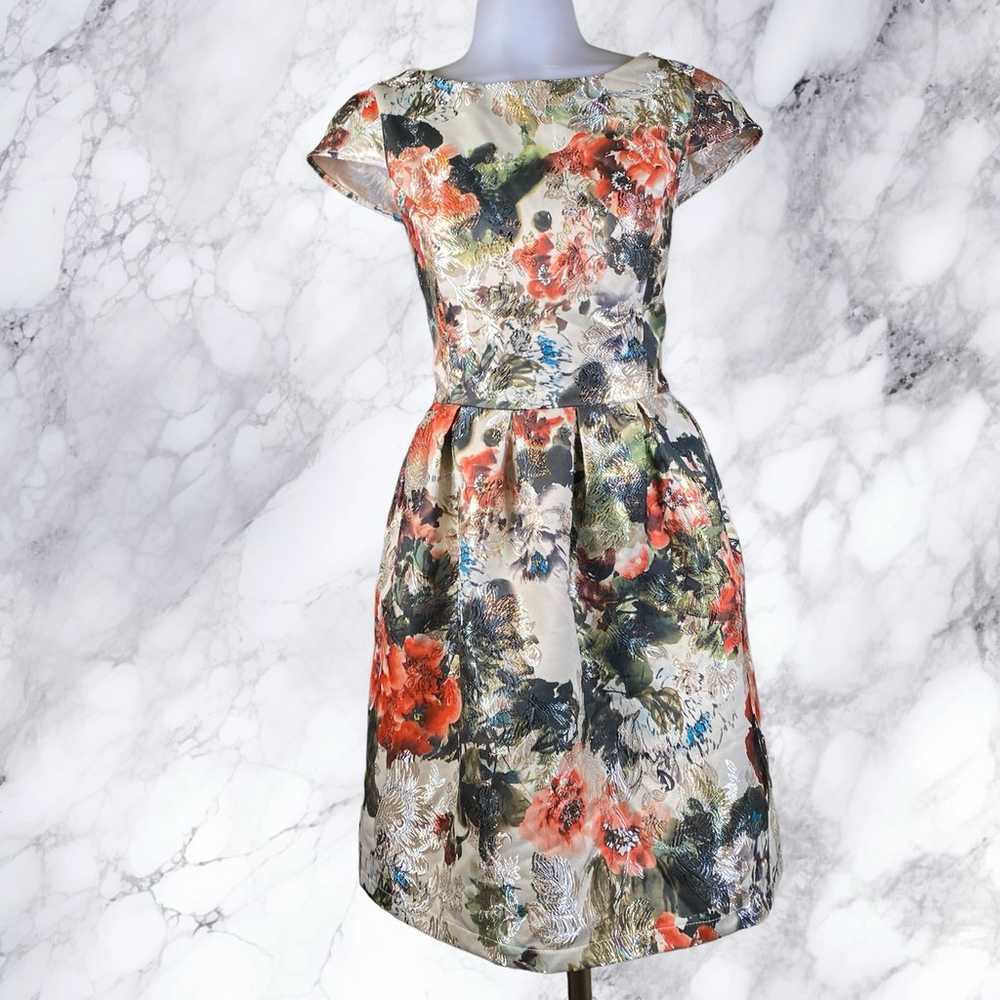 Akira Catch The Bouquet Floral Jacquard Dress - image 2