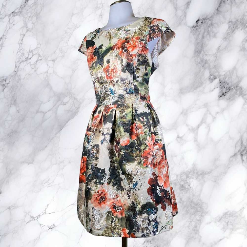 Akira Catch The Bouquet Floral Jacquard Dress - image 9