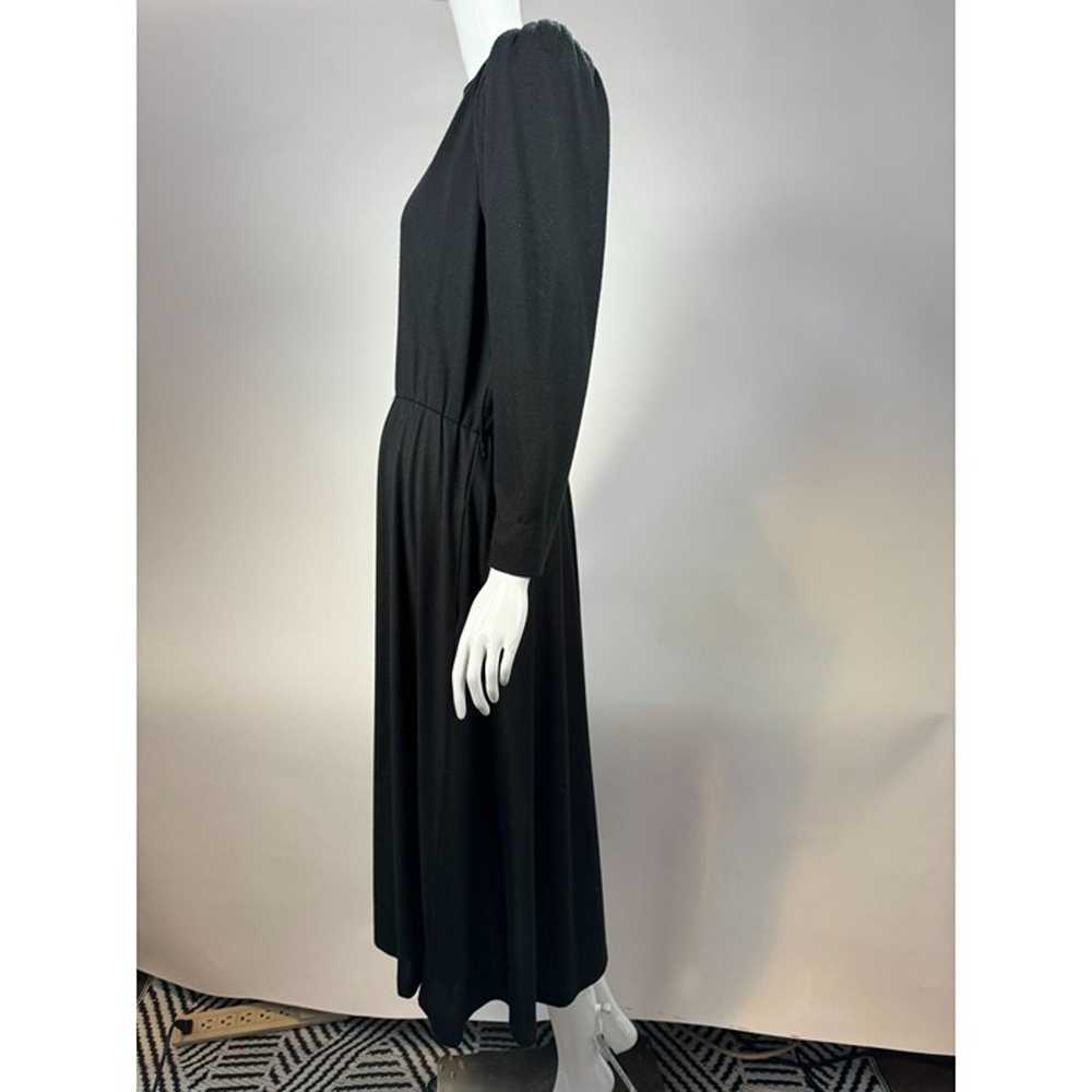 Vintage Sabino Black Long Sleeve Midi Dress With … - image 10