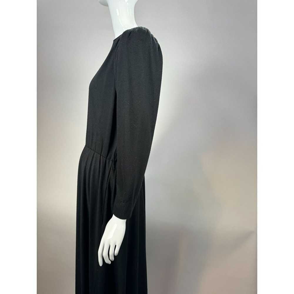 Vintage Sabino Black Long Sleeve Midi Dress With … - image 8