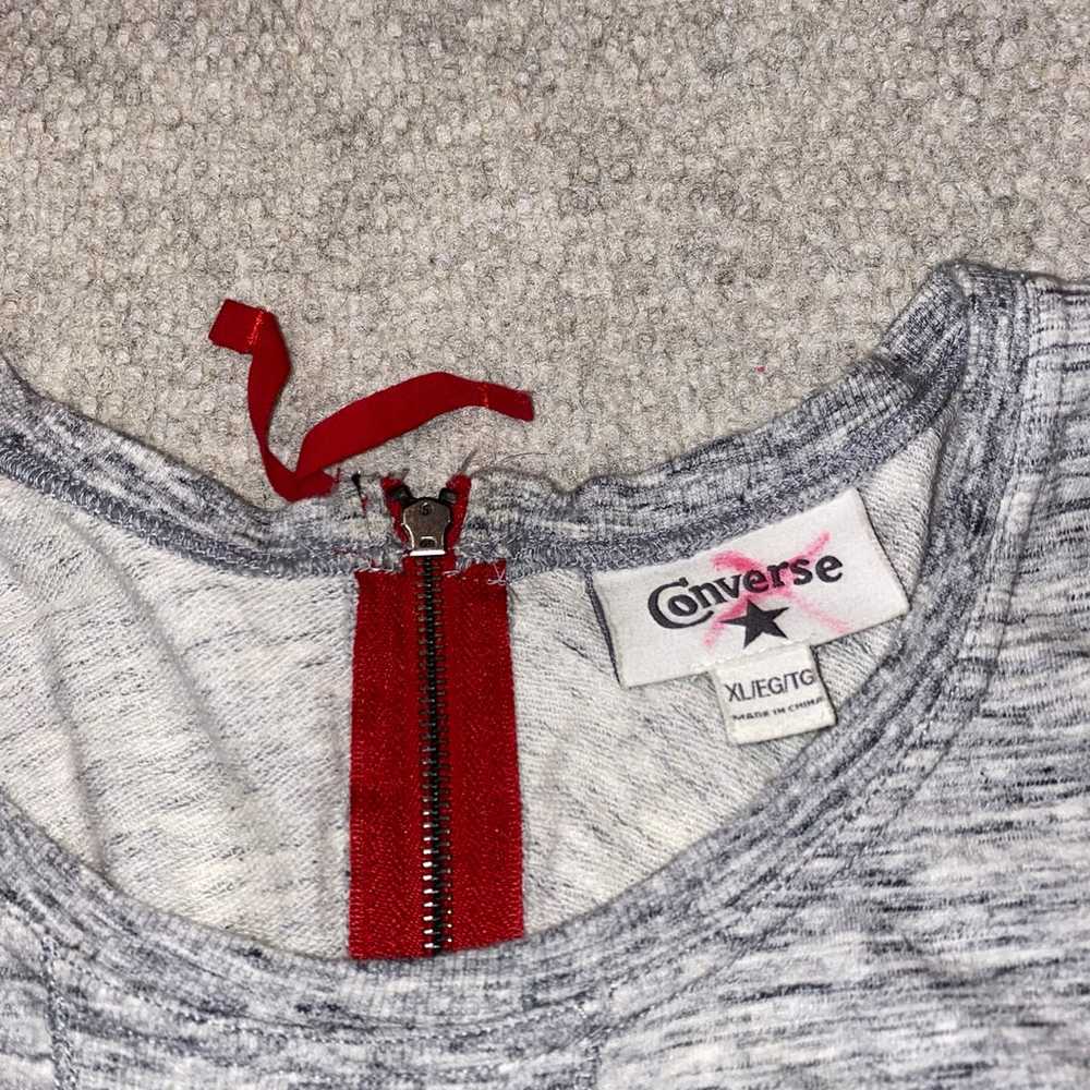 Converse Black Gray Stripe Zipper Back Long Tunic… - image 5