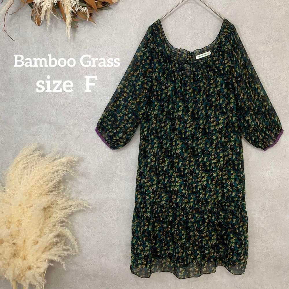 1175 [Bamboo Grass] Flower Pattern Tunic with Thr… - image 1