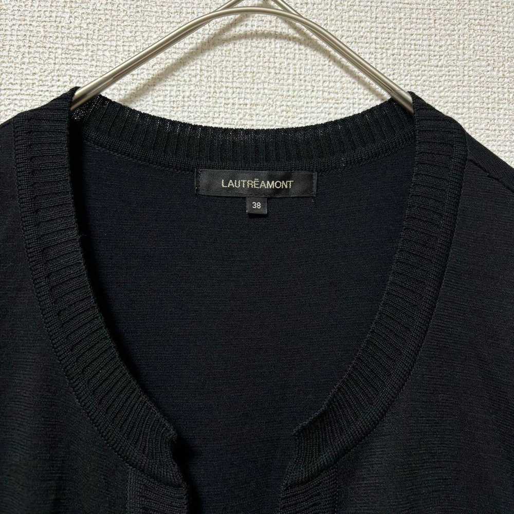 【Lautreamont】Knitted Tunic One-piece Black (Size … - image 4