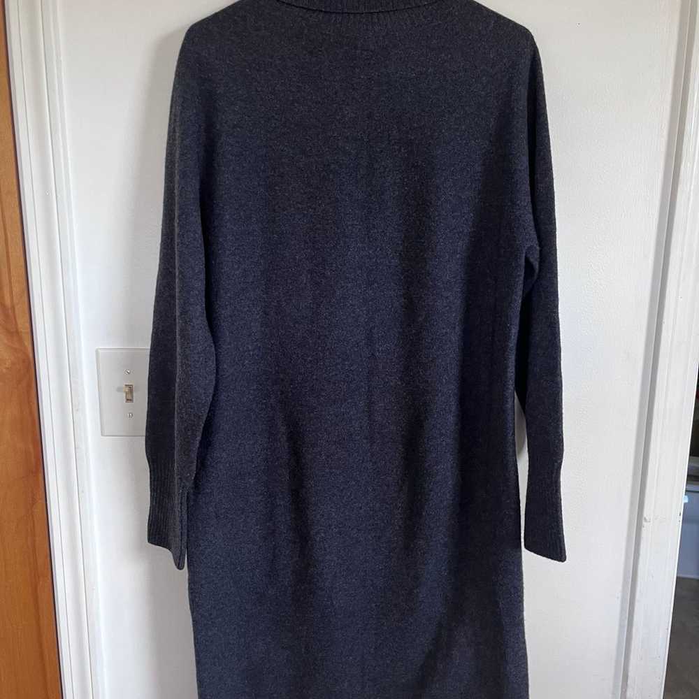 Uniqlo 100% wool turtleneck sweater dress size sm… - image 2