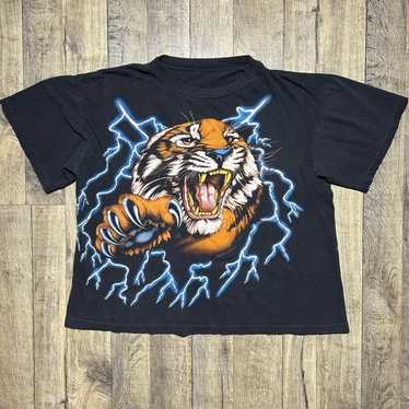 【希少】AMERICAN THUNDER TIGERS Tシャツ Vintage 90s American Thunder Tiger Roar Lightning Animal T