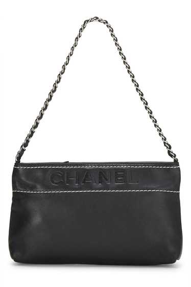 Black Lambskin Leather Lax Pochette