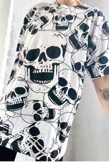 all over 1990 skull t-shirt